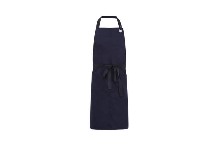 Blue Comptoir apron with eyelets