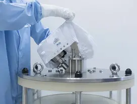 Autoclave bowl cover over bowl in cleanroom
